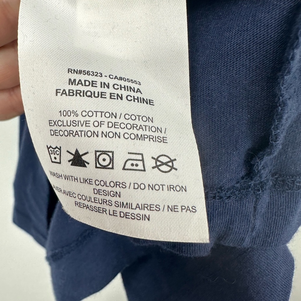 Jordan Navy Blue Neon 80s 90s Retro T Shirt Men’s XL 100% Cotton - Picture 4 of 5